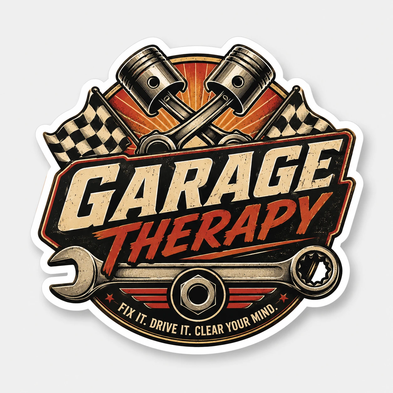 Naklejka Garage Therapy